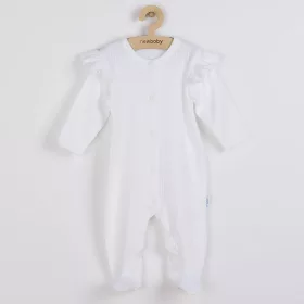 Baby-Baumwoll-Overall, neu, praktisch, weiß, Mädchen