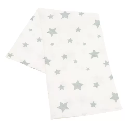 Baumwoll-Tetra-Badetuch New Baby Softy, 90 x 110 cm, 2 Stück, grau-weiß