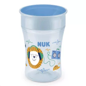 Charmante Magic NUK Trinkbecher mit 360°-Deckel, hellblau