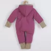 Warmer Frühlingsoverall mit Kapuze, neue Baby-Frühlingskollektion, lila-rosa