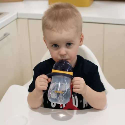Čarobna šalica za piće sa slamkom Akuku 280 ml žuta