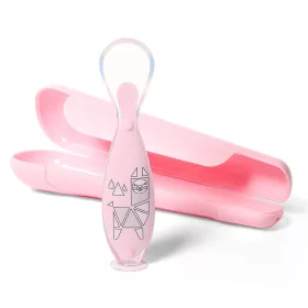 Silikonlöffel mit Saugnapf, Baby Ono rosa