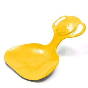   Gyerek műanyag hócsúszka popsi szánkó Baby Mix COMFORT LINE M sárga