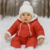 Winteroverall mit Kapuze und Ohren, New Baby Pumi, Himbeerrot