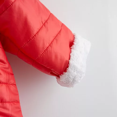 Winteroverall mit Kapuze und Ohren, New Baby Pumi, Himbeerrot