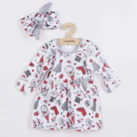   Sommerkleid für Babys mit Stirnband – Neugeborenes – Weihnachten