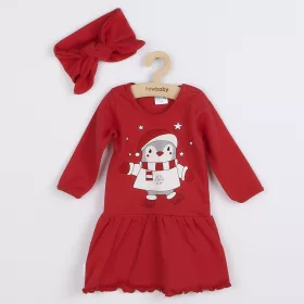   Sommerkleid für Babys mit Stirnband, Neues Baby-Winterpinguin-Kleid
