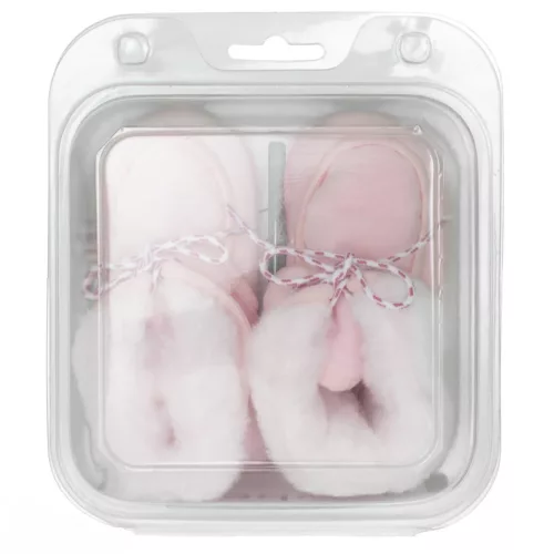 Baby-Winterschuhe, neu, Babyrosa, Größe 0-3 Stunden