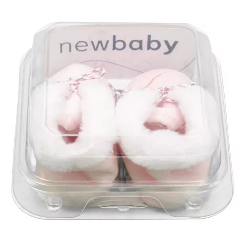 Baby-Winterschuhe, neu, Babyrosa, Größe 0-3 Stunden