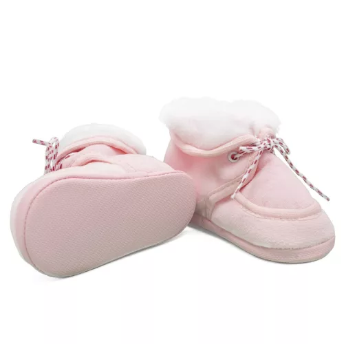 Baby-Winterschuhe, neu, Babyrosa, Größe 12-18 cm