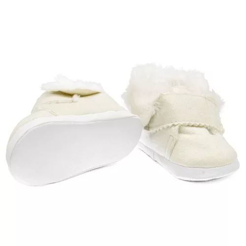 Baby-Winterschuhe aus Wildleder, Größe 3-6 Jahre, beige