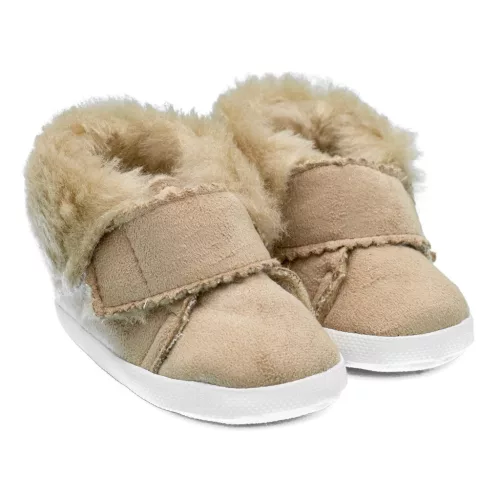 Baby-Winterschuhe aus Wildleder, Größe New Baby 0-3 h, hellbraun