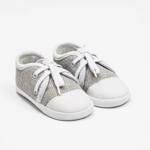 Baby-Sneaker, neue Baby-Jeans, grau, Größe 3-6 Stunden