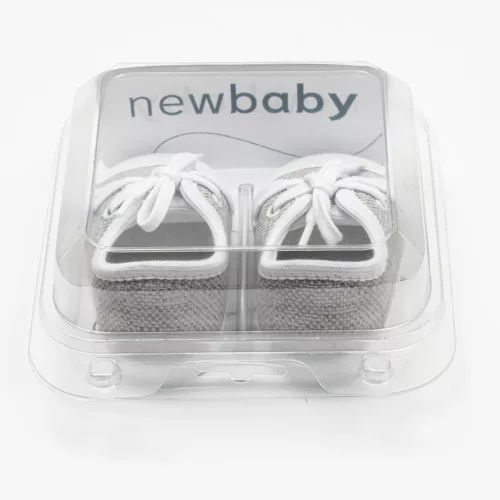 Baby-Sneaker, neue Baby-Jeans, grau, Größe 3-6 Stunden