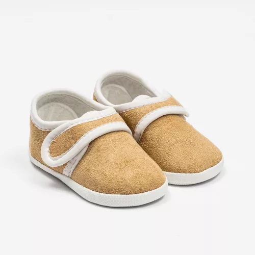 Babyschuhe aus Wildleder, neu, braun, Größe 0-3 Jahre