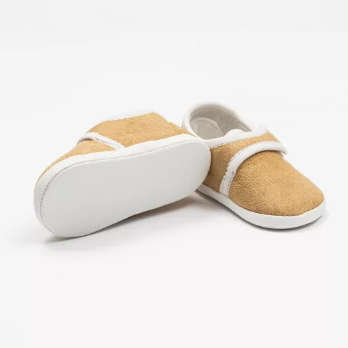 Babyschuhe aus Wildleder, neu, braun, Größe 0-3 Jahre