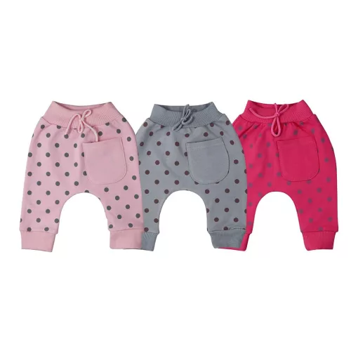 Baby-Freizeithose Koala Dots grau