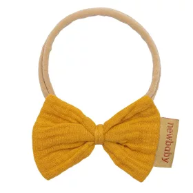 Weiches Musselin-Stirnband für Babys, New Baby Senfgelb
