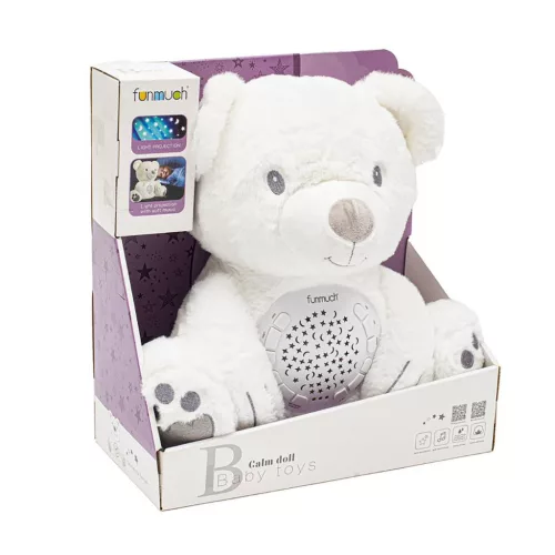 Plüss jegesmedve kivetítővel és zenével Baby Mix