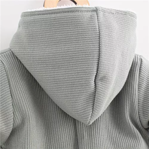 Baby-Overall mit Kapuze, Frostgrau