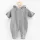 Baby-Overall mit Kapuze, Frostgrau