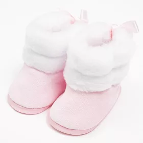Baby-Winterstiefel, neu, babyrosa, Größe 0-3 Stunden