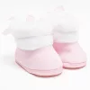 Baby-Winterstiefel, neu, babyrosa, Größe 0-3 Stunden