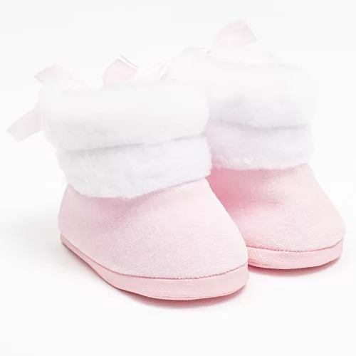 Baby-Winterstiefel, neu, babyrosa, Größe 0-3 Stunden