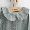 Babyjacke mit Knöpfen, neue Luxus-Babykleidung, Laura grau