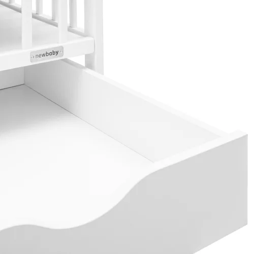 Gyerek kiságy fiókkal New Baby BASIC fehér