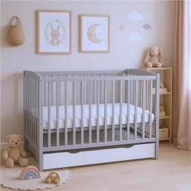 Kinderbett mit Schublade New Baby LILLY grau