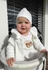 Baby-Baumwollmütze, neue Baby-Luxuskleidung, weiß