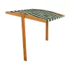 Krov za dječji drveni pješčanik Baby Mix 120x120 cm zeleno-bijeli