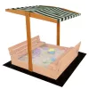 Krov za dječji drveni pješčanik Baby Mix 120x120 cm zeleno-bijeli