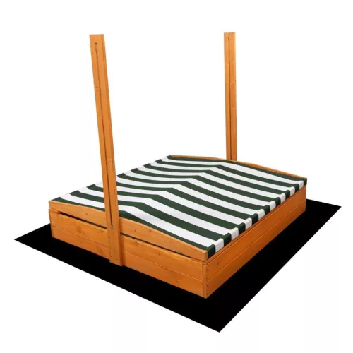 Krov za dječji drveni pješčanik Baby Mix 120x120 cm zeleno-bijeli