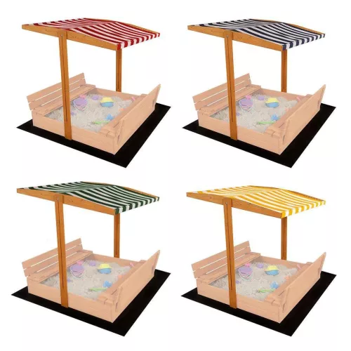 Krov za dječji drveni pješčanik Baby Mix 120x120 cm zeleno-bijeli