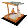 Krov za dječji drveni pješčanik Baby Mix 120x120 cm zeleno-bijeli