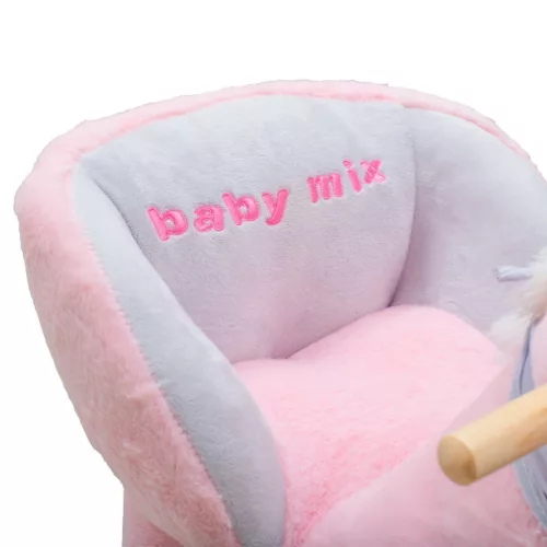 Igračka za ljuljanje s glazbom Baby Mix – ružičasti jednorog