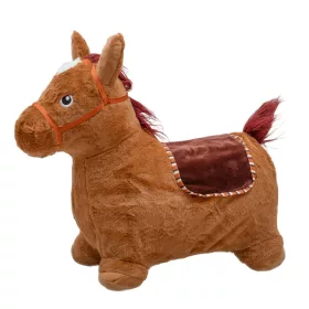   Aufblasbares Plüsch-Springpferd mit Geräuschen, Baby Mix braun