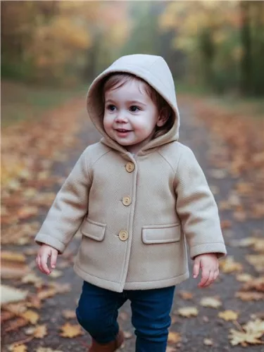 Herbstliche Kinderjacke mit Kapuze, New Baby UNI