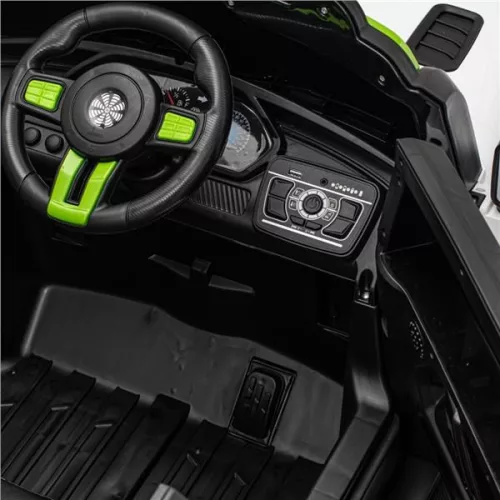 Baby Mix Fleksibilni električni dječji automobil bijele boje