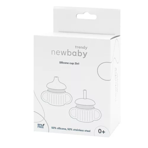 Baba szilikon pohár 2in1 New Baby bézs színben