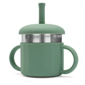 Baby-Silikonbecher 2-in-1, neu, Babygrün