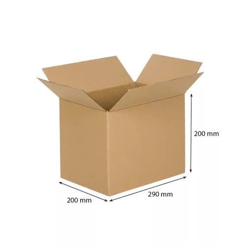 Kartonska kutija s poklopcem na šarke 290x200x200 mm, troslojna