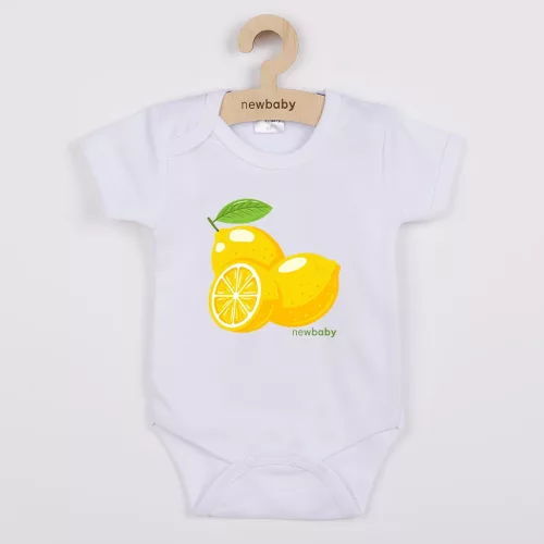 Dječji bodi s printom New Baby Lemon - kratki rukavi