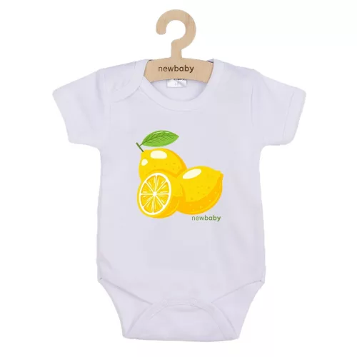 Dječji bodi s printom New Baby Lemon - kratki rukavi
