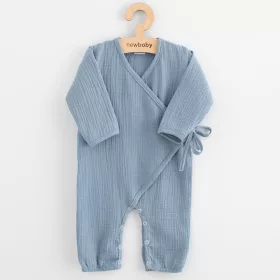 Baby-Musselin-Overall, Neu, Babyblau