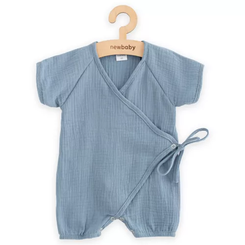 Ljetni muslin kombinezon za bebe New Baby plavi