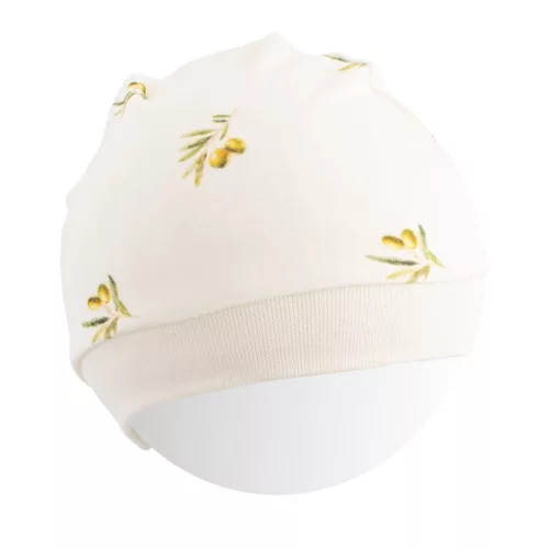Babymütze aus Bio-Baumwolle, Modell New Baby Olives
