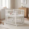 Mitwachsendes 3-in-1-Kinderbett (oval) + Matratze, Neu, Weiß